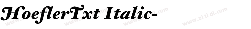 HoeflerTxt Italic字体转换